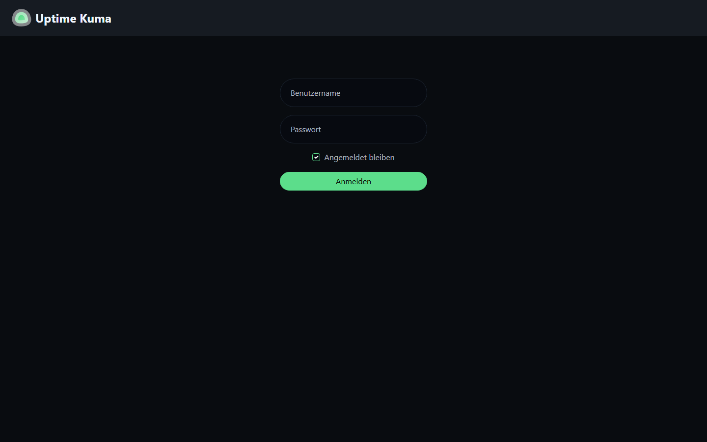 Lokale Vorschau Uptime Kuma