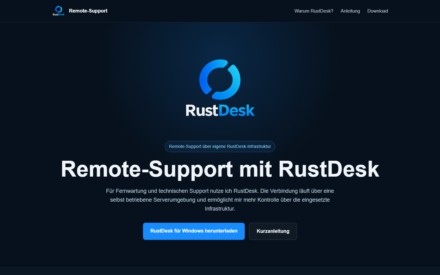 Lokale Vorschau RustDesk Server